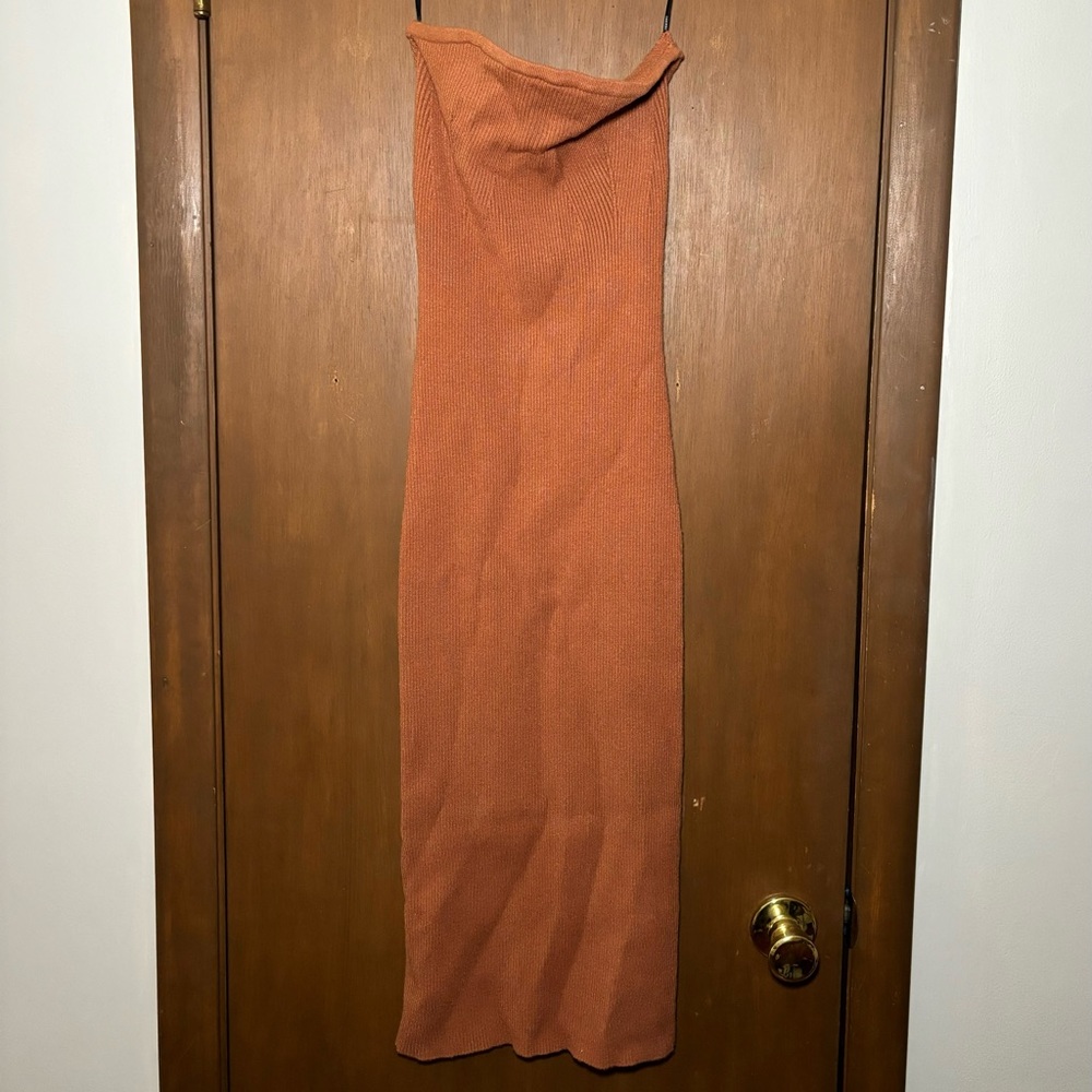 Forever 21 Strapless Orange Dress